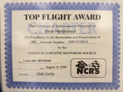 1960 Chevrolet CORVETTE COUPE Base