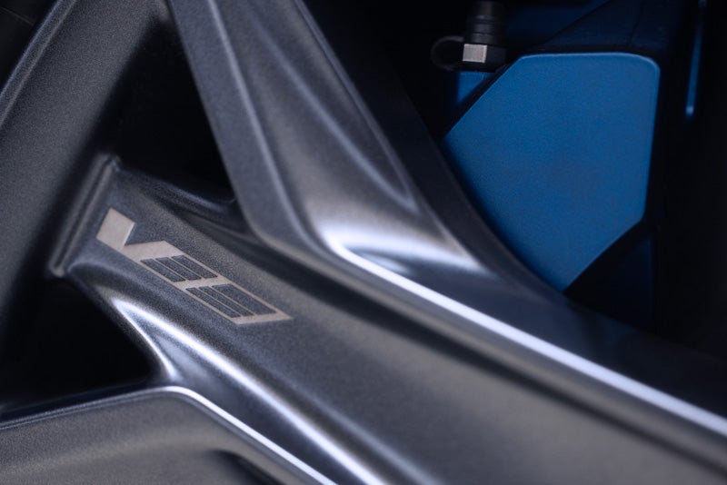 Close-up of the 2026 OPTIQ-V Brembo Performance Front Brakes | Ryan Cadillac in Buffalo MN